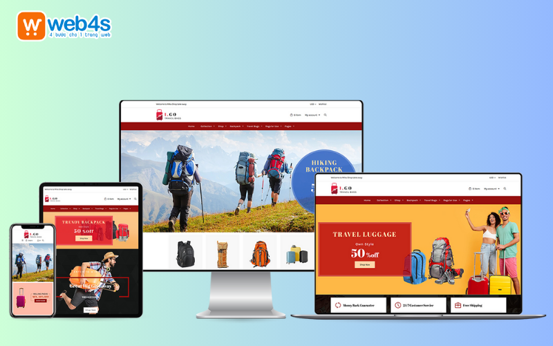 Tiêu chí đánh giá thiết kế website bán đồ phượt, vật dụng du lịch đẹp